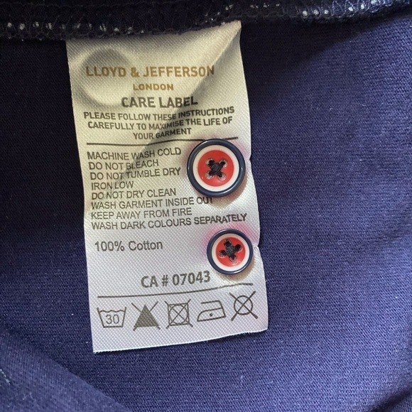 NWT Lloyd & Jefferson Short Sleeve Polo Men’s Shirt - Picture 5 of 8